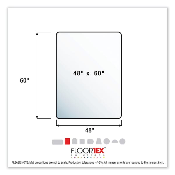 Floortex Ultimat Polycarbonate Chair Mat, High Pile Carpets, 60 x 48, Clear - ER1115227ER