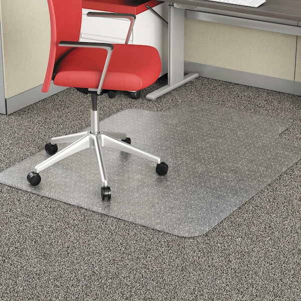 Alera Stud Chair Mat, Carpet, 36"x48", Lip, Clear - ALEMAT3648CFPL