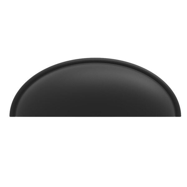 Heritage Designs Transitional Cup Pull 3 Inch Center to Center Matte Black Finish, 10PK - R077748MBX10B