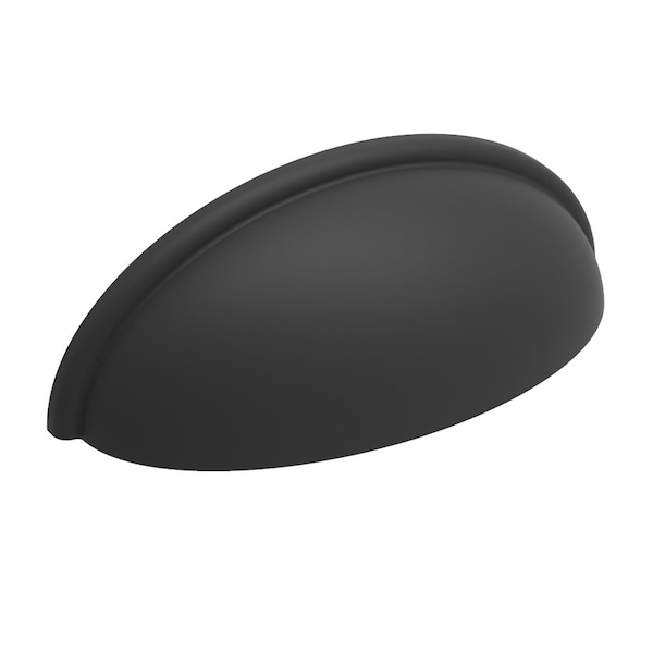 Heritage Designs Transitional Cup Pull 3 Inch Center to Center Matte Black Finish, 10PK - R077748MBX10B