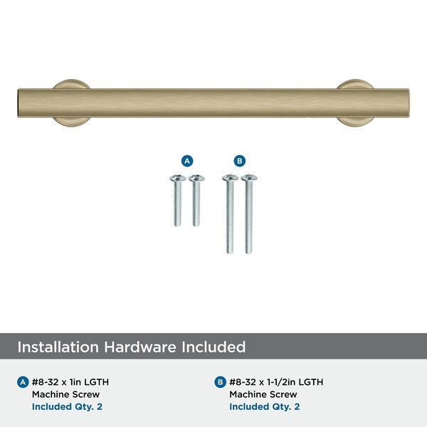 Amerock Everett 5-1/16 inch 128mm Center-to-Center Golden Champagne Cabinet Pull - BP37105BBZ