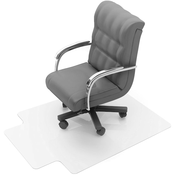 Floortex Chair Mat 36"x48", Traditional Lip Shape, Clear, for Carpet - FR319226LV