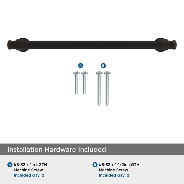Amerock Winsome 7-9/16 in 192 mm Center-to-Center Oil Rubbed Bronze Cabinet Pull - BP36768ORB