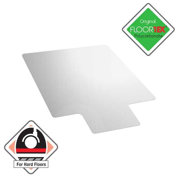 Floortex Ultimat Polycarbonate Lipped Chair Mat for Hard Floor - 48" x 53" - FR1213419LR