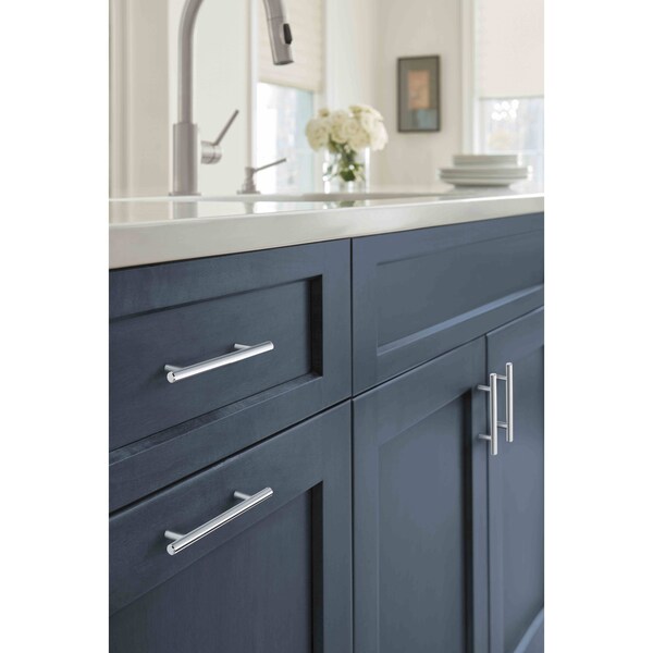 Amerock Bar Pulls 5-1/16 in 128 mm Center-to-Center Polished Chrome Cabinet Pull - BP4051726