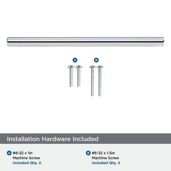 Amerock Bar Pulls 5-1/16 in 128 mm Center-to-Center Polished Chrome Cabinet Pull - BP4051726