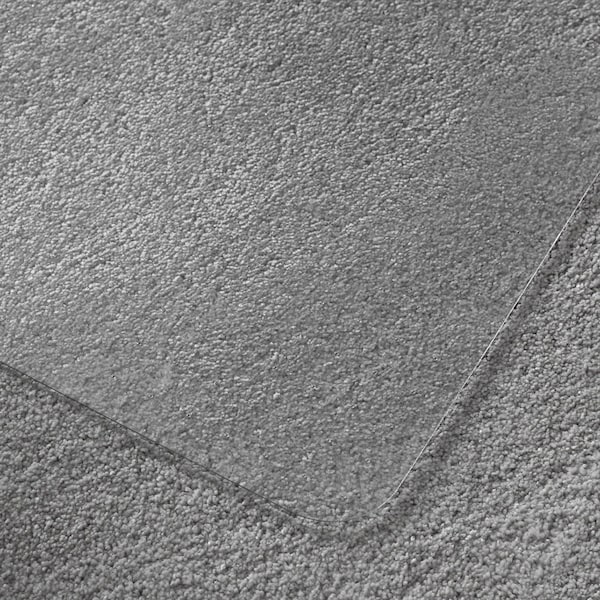 Floortex Chair Mat 48"x53", Traditional Lip Shape, Clear, for Carpet - FR1113423LR