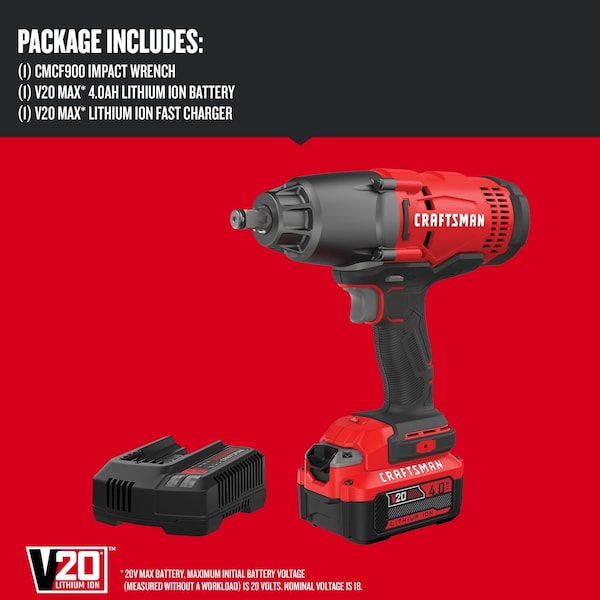 Craftsman Cordless 1/2" Impact Wrench Kit 20V - CMCF900M1