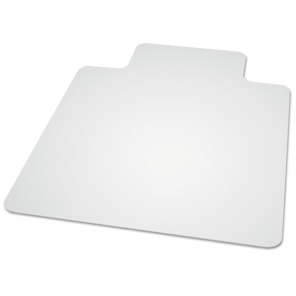 Es Robbins Chair Mat 45"x53", Traditional Lip Shape, Clear, for Hard Floor - 143012