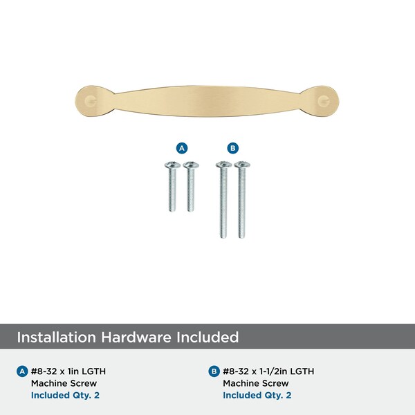 Amerock Inspirations 3 inch 76mm Center-to-Center Champagne Bronze Cabinet Pull - BP1590CZ