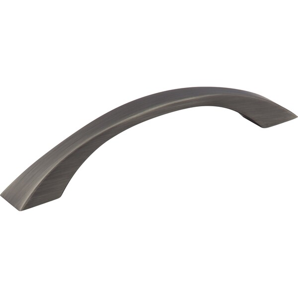 Jeffrey Alexander 128 mm Center-to-Center Brushed Pewter Flared Philip Cabinet Pull - 767-128BNBDL