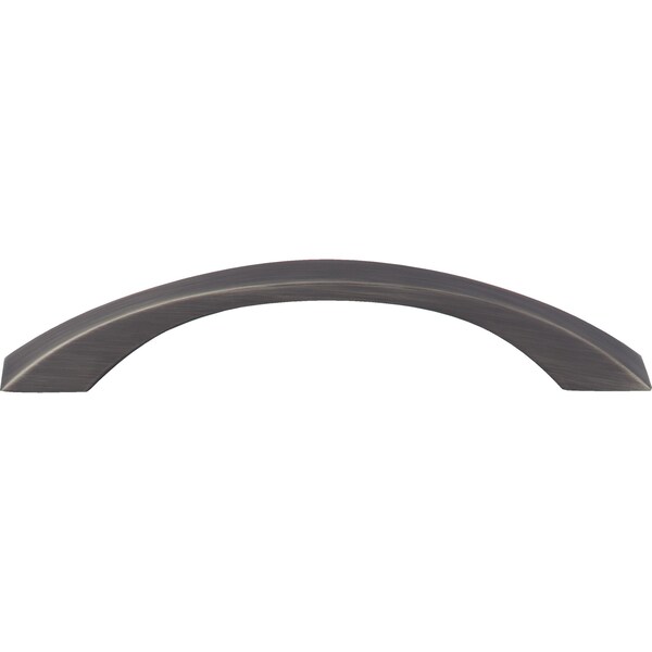 Jeffrey Alexander 128 mm Center-to-Center Brushed Pewter Flared Philip Cabinet Pull - 767-128BNBDL