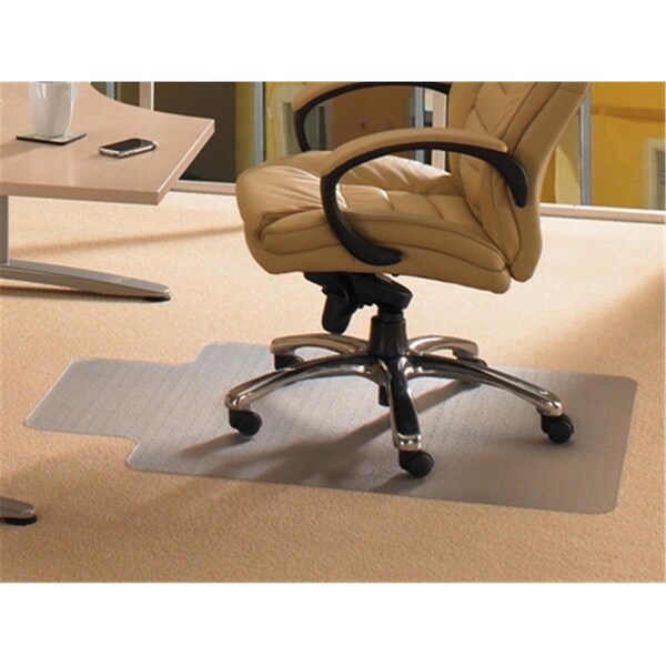 Floortex Floortex Cleartex 11341526LV Advantagemat Pvc Rectangular Lipped Chair Mat For Standard Pile Carpets 0.38 In.; Clear 45 X 53 In. - 11341526LV