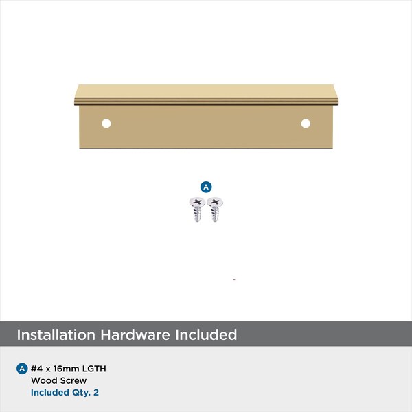 Amerock Edge Pulls 3 inch 76mm Center-to-Center Champagne Bronze Cabinet Edge Pull - BP36573CZ