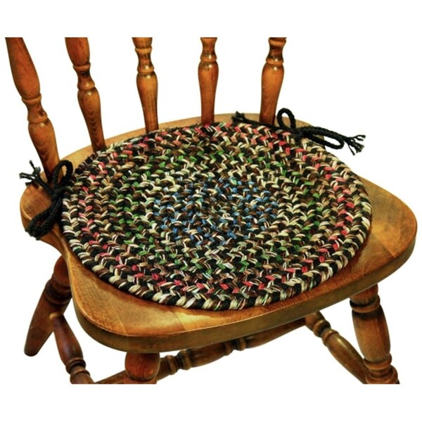 Rhody Rug Katie Multi Braided Chair Pads- Brown, 4PK - KA33A015X015-4