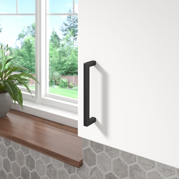 Richelieu Lambton Collection 5 1/16-inch (128 mm) Matte Black Modern Rectangular Cabinet Pull - BP873128900