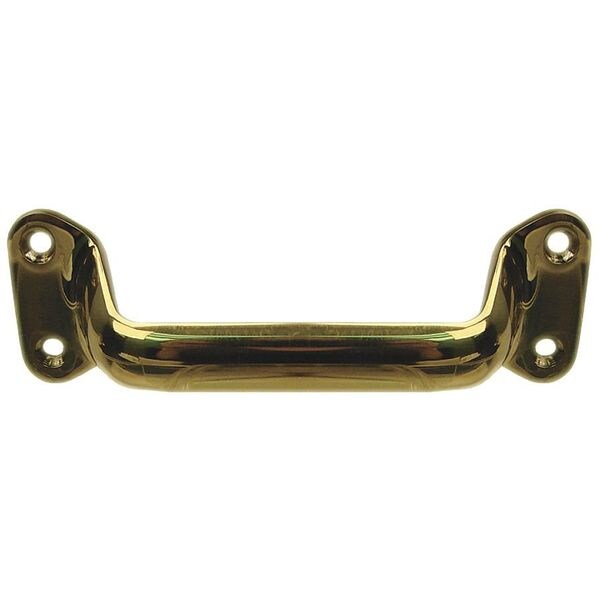 Monroe Pmp Pull Handle, Cast Brass, Polished, Unthr. Through Holes - PH-0238