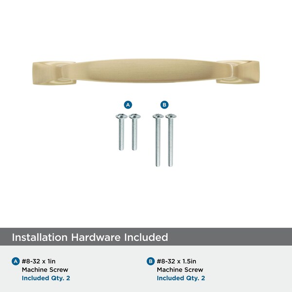 Amerock Highland Ridge 3-3/4 in 96 mm Center-to-Center Champagne Bronze Cabinet Pull - BP55317CZ