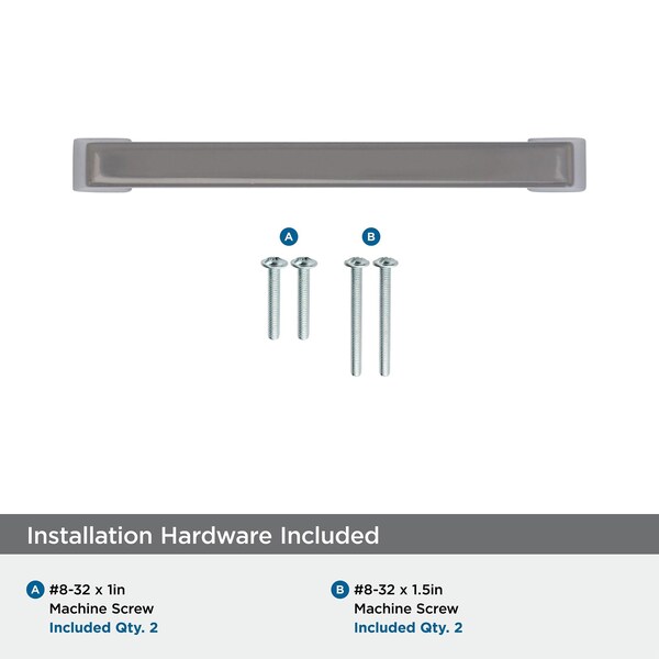 Amerock Blackrock 5-1/16 inch 128mm Center-to-Center Gunmetal Cabinet Pull - 2000647