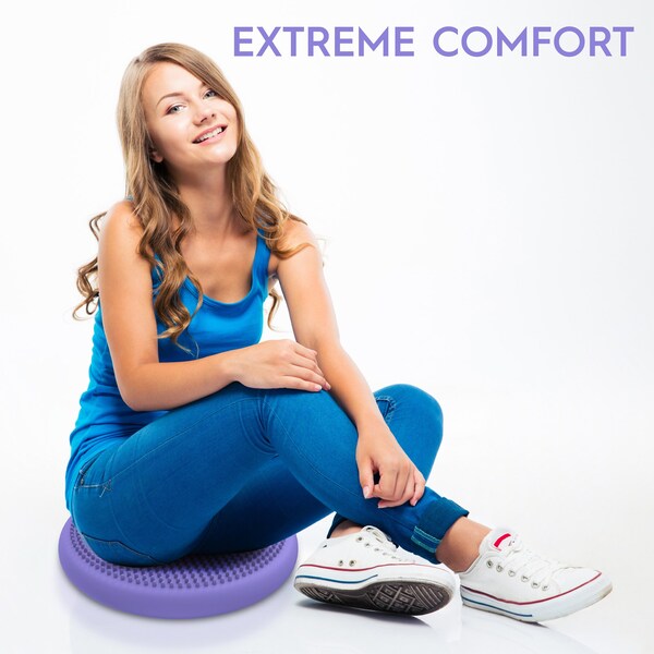 Bouncybands Big Wiggle Seat Sensory Cushion, Purple - WS33PU