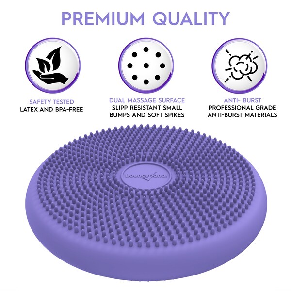Bouncybands Big Wiggle Seat Sensory Cushion, Purple - WS33PU