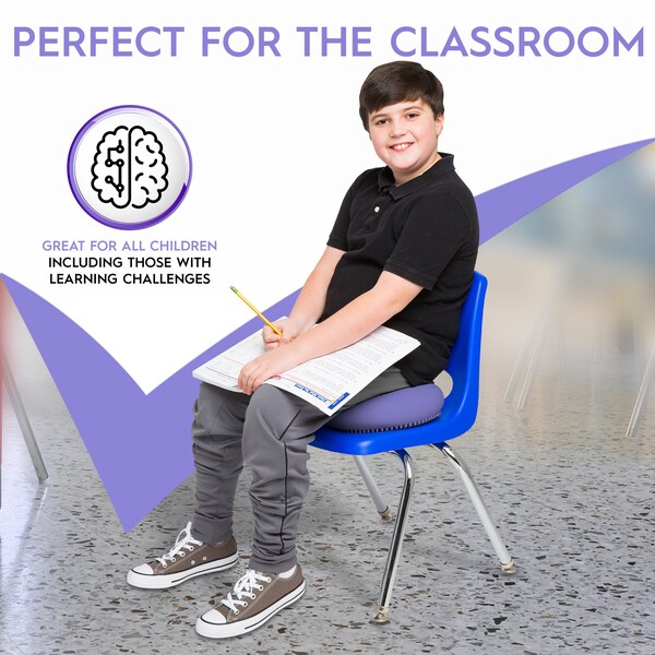 Bouncybands Big Wiggle Seat Sensory Cushion, Purple - WS33PU