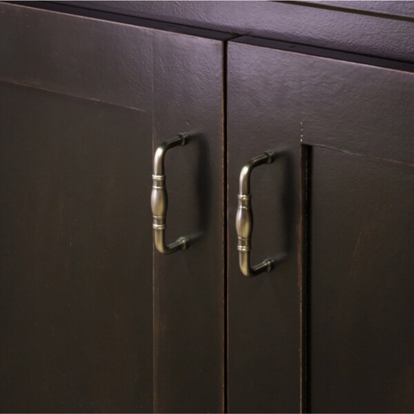 Jeffrey Alexander 3" Center-to-Center Brushed Pewter Durham Cabinet Pull - Z290-3-BNBDL