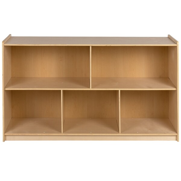 Flash Furniture Wooden 5 Section School Classroom Storage Cabinet - MK-STRG008-GG