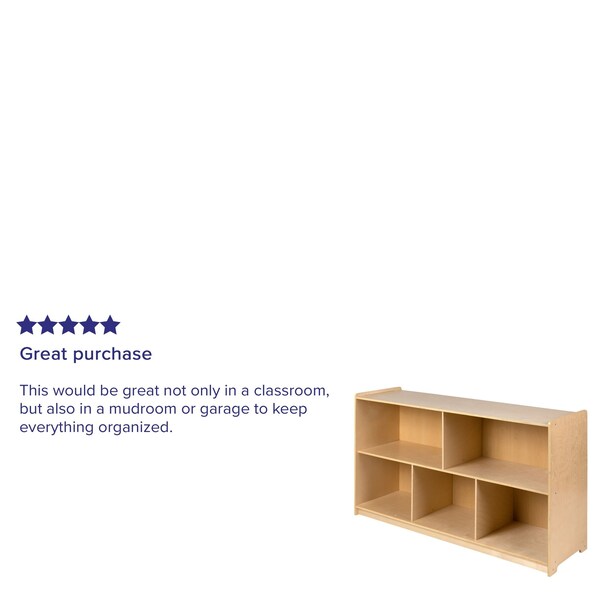 Flash Furniture Wooden 5 Section School Classroom Storage Cabinet - MK-STRG008-GG
