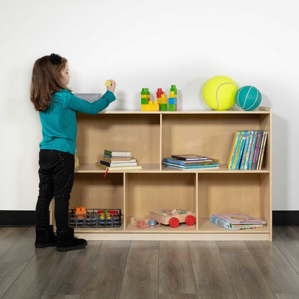Flash Furniture Wooden 5 Section School Classroom Storage Cabinet - MK-STRG008-GG