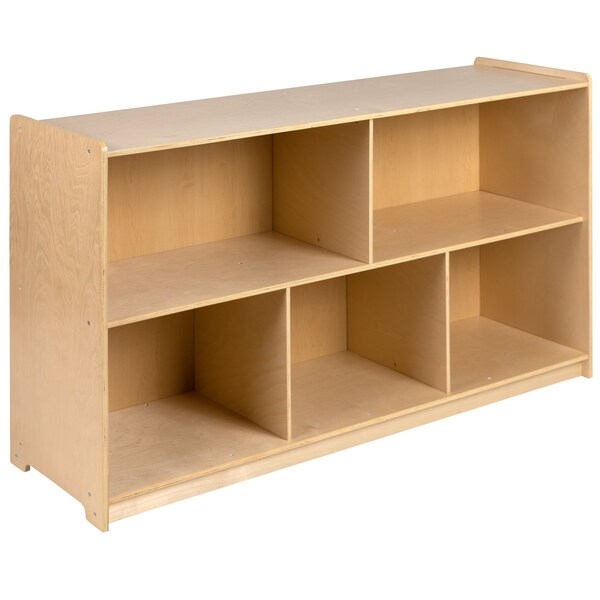 Flash Furniture Wooden 5 Section School Classroom Storage Cabinet - MK-STRG008-GG