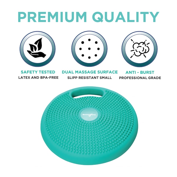 Bouncybands Portable Wiggle Seat Sensory Cushion, Green - WSHAGR