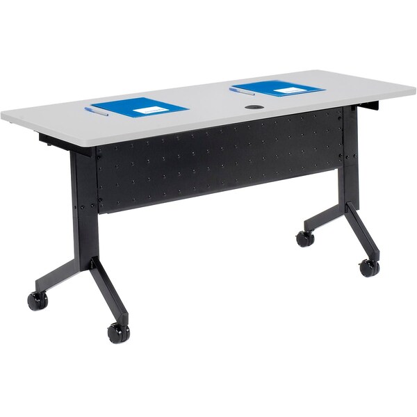 Interion By Global Industrial Flip-Top Table, 24 in W, 60 in L, 29-1/2 in H - 695219