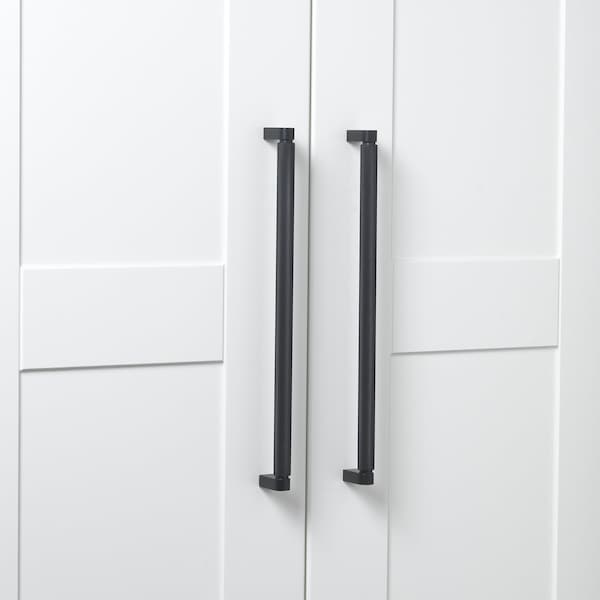 Gliderite Hardware 12-5/8 in. Center to Center Knurled Bar Pull Matte Black, 25PK - 4788-320-MB-25