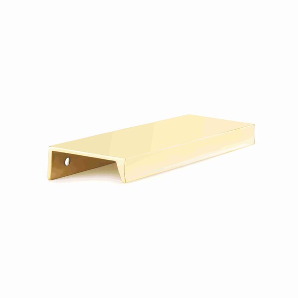 Schaub 5in Center to Center Sabre Edge Pull Unlacquered Brass Finish - 10012-UNBR