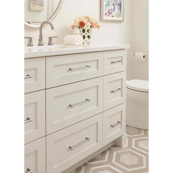 Amerock Destine 3-3/4 in 96 mm Center-to-Center Polished Chrome Cabinet Pull - BP3685826