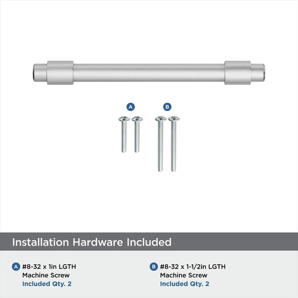 Amerock Destine 3-3/4 in 96 mm Center-to-Center Polished Chrome Cabinet Pull - BP3685826