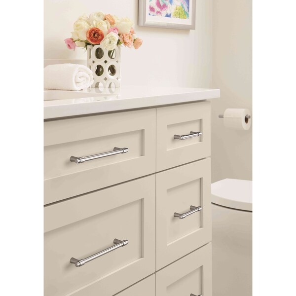Amerock Destine 3-3/4 in 96 mm Center-to-Center Polished Chrome Cabinet Pull - BP3685826