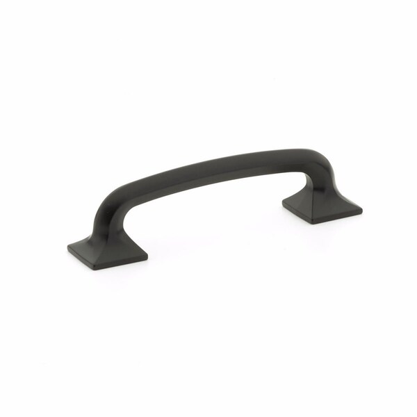 Schaub 4in Center to Center Northport Cabinet Pull Matte Black Finish - 206-MB