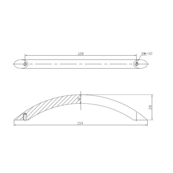 Richelieu 5 1/16 in (128 mm) Center-to-Center Oil-Rubbed Bronze Contemporary Cabinet Pull - BP39965ORB