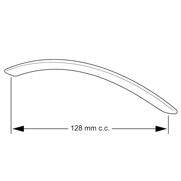 Richelieu 5 1/16 in (128 mm) Center-to-Center Oil-Rubbed Bronze Contemporary Cabinet Pull - BP39965ORB