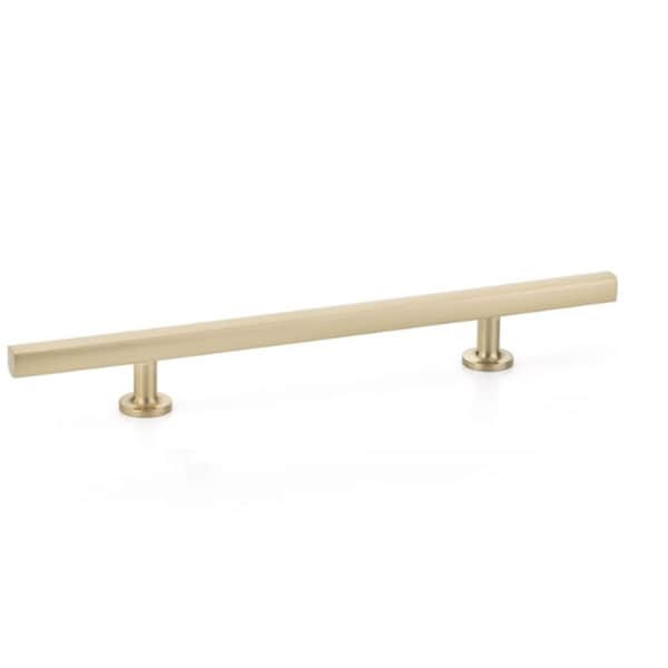 Patioplus 6 in. Center to Center Freestone Extended Cabinet Pull, Satin Brass - PA3236596