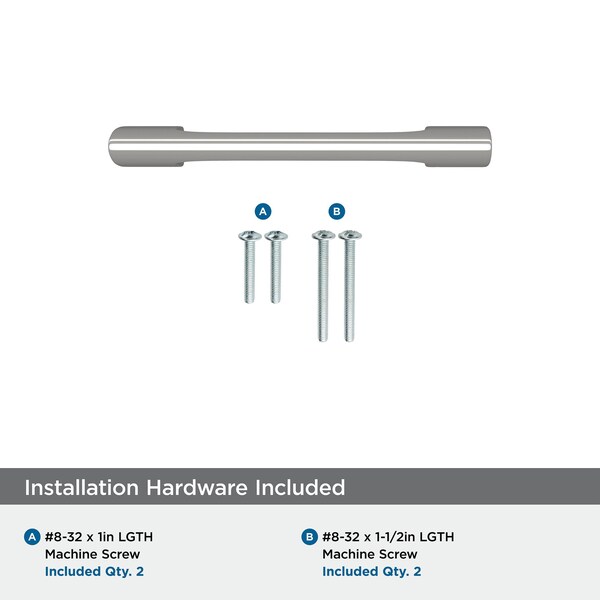 Amerock Riva 3 in 76 mm Center-to-Center Polished Chrome Cabinet Pull - BP5536426