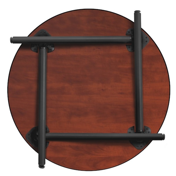 Regency Kee Folding Tables, 30 W, 30 L, 29 H, Wood, Metal Top, Maple - TBF30RNDPLBK