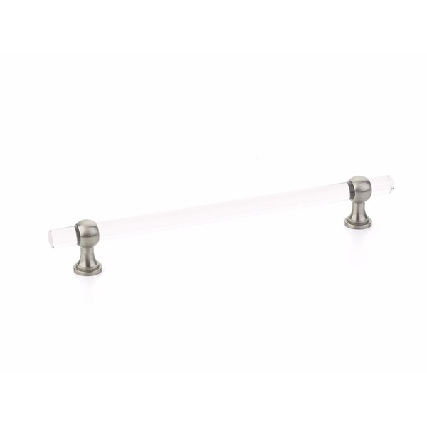 Schaub 8in Center to Center Lumiere Transitional Cabinet Pull Satin Nickel Finish - 418-15