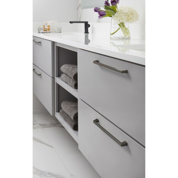 Amerock Blackrock 10-1/16 inch 256mm Center-to-Center Gunmetal Cabinet Pull - BP55283GM