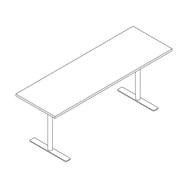 Groupe Lacasse Table, Rectangular, 1in Laminate, 120inWx48inDx1-1/2inH, Totem - LAST1SRC2460TT