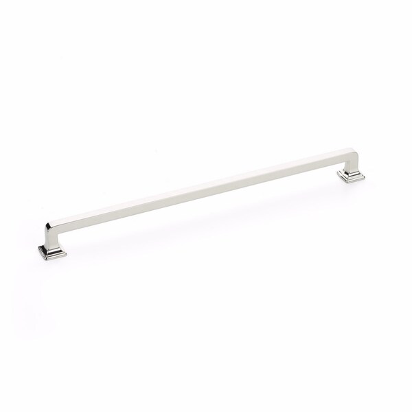 Schaub 12in Center to Center Menlo Park Cabinet Pull Polished Nickel Finish - 525-PN