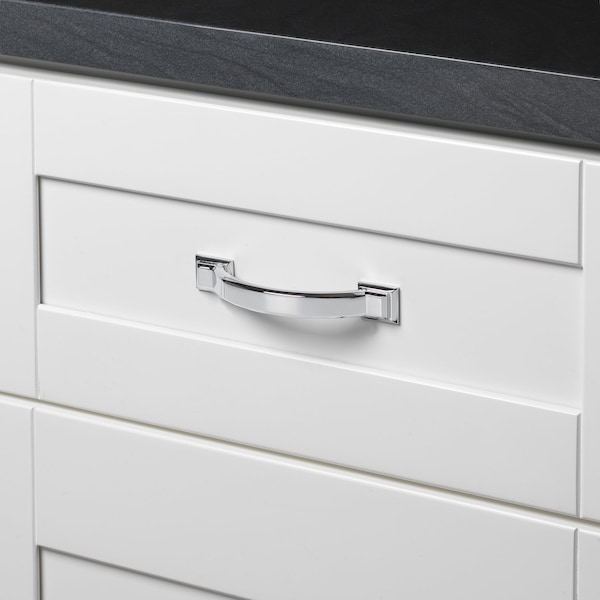 Gliderite Hardware 3 in. Center to Center Polished Chrome Arched Square Cabinet Pull - 4355-PC, 5PK - 4355-PC-5