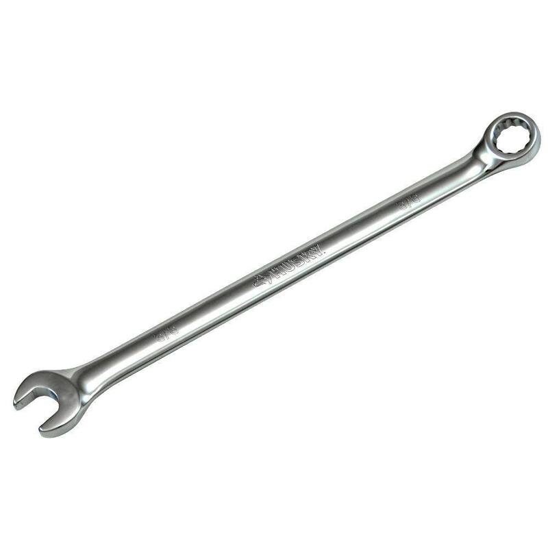 Husky 3/8 in. 12-Point SAE Full Polish Combination Wrench - HCW38